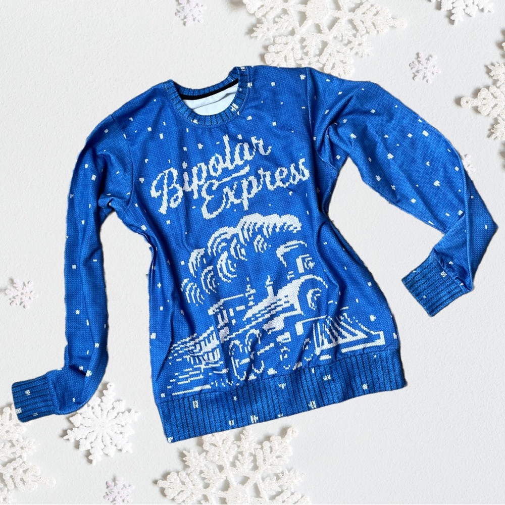 🌲❄️NWOT Ugly Christmas Sweater Bipolar Express